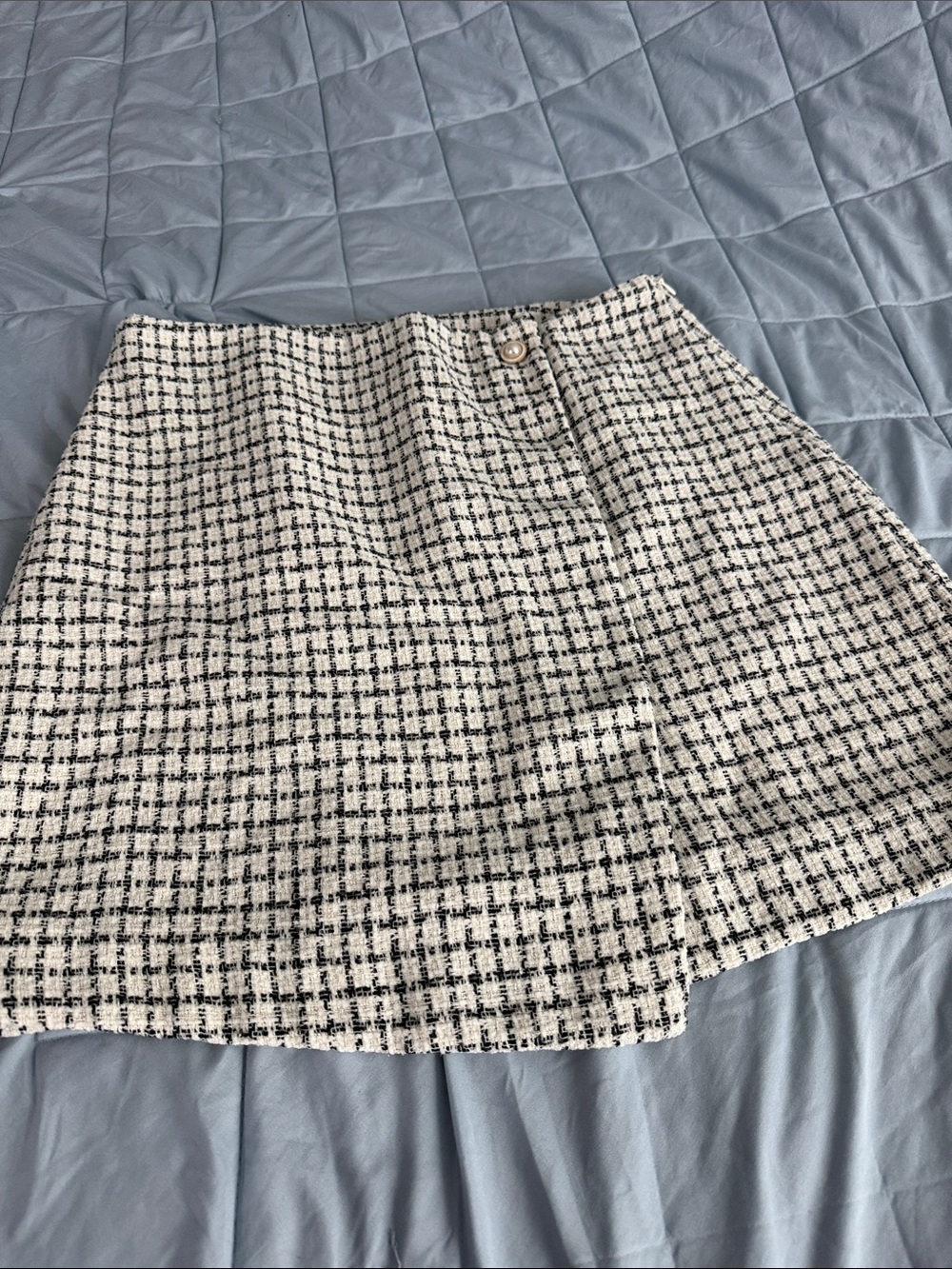 Marc New York Black & White Tweed Mini Skirt